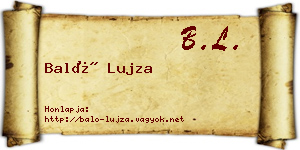 Baló Lujza névjegykártya